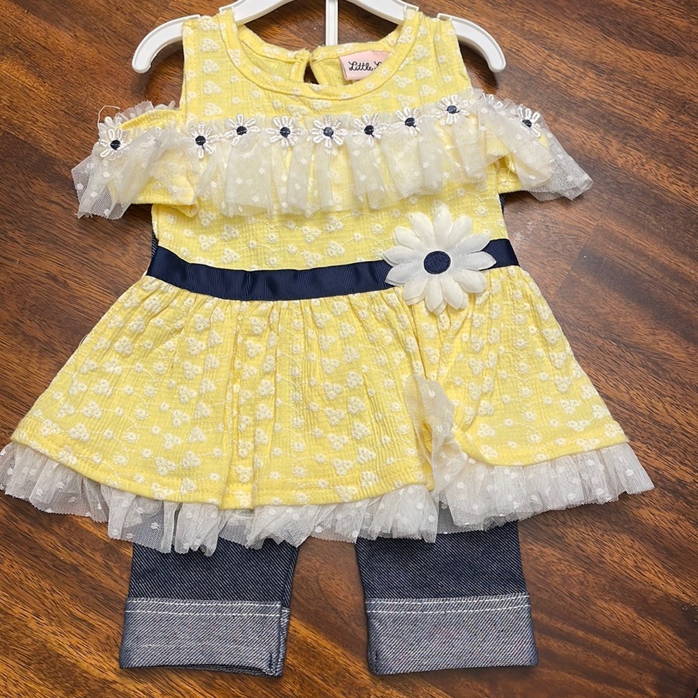 🆕 NWT Girls Little Lass 18 month 2 piece set